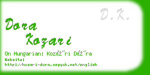 dora kozari business card